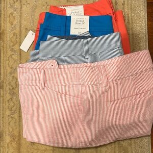 Talbots Vibrant Shorts Collection - Coral, Blue, Striped